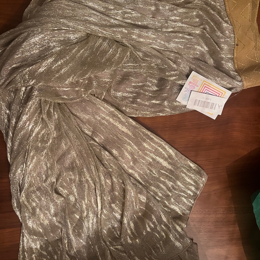 LulaRoe Lucy Large Skirt Gold